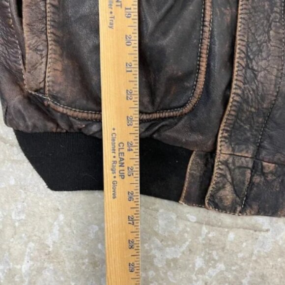 Vintage Orvis A-2 Flight Leather Bomber Jacket Mens Medium Patina FLAW READ - Picture 13 of 16